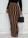 Fringe Combo Stripe Skirt--Clearance