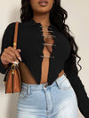 Pinned Cropped Sweater
