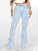 Frayed Seam Flared Jeans